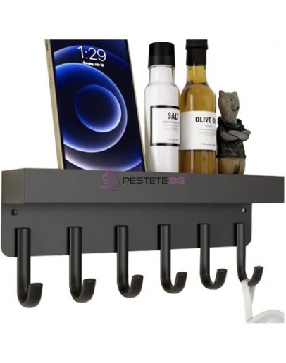 Стенна закачалка етажерка метална